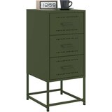 vidaXL Nočna omarica 2 kosa olivno zelena 36x39x78 cm jeklo | Shoptok.si