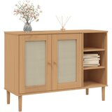  Komoda SENJA smeđa izgled ratana 112x40x80 cm masivna borovina | Eponuda.ba