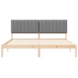  Krevetni okvir s tapiciranim uzglavljem Svijetlo siva Svjetlosiva 205.5 x 185.5 x 84.5 cm | shoptok.hr