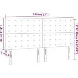  Uzglavlje smeđesivo 160x5x118/128 cm od tkanine | shoptok.hr