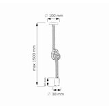  LED luster na sajli ROPE 1xE27/8W/230V | Eponuda.com