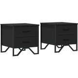  Noćni ormarići 2 kom crni 40 x 41 x 40 cm od konstruiranog drva | shoptok.hr