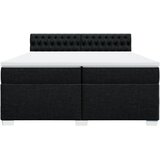  Krevet s oprugama i madracem crni 200x200 cm od tkanine | shoptok.hr