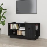 vidaXL TV omarica črn 80x35x40,5 cm trdna borovina Cene