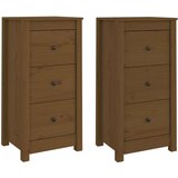  Komode 2 kom boja meda 40x35x80 cm od masivne borovine | shoptok.hr