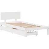  Okvir kreveta s ladicama bez madraca bijeli 90x200 cm | shoptok.hr