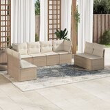 vidaXL 8-dijelni set vrtnih sofa od poliratana s jastucima bež | shoptok.hr