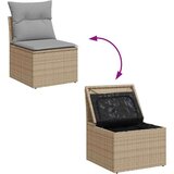  Sjedeća garnitura za vrt 9 pcs Bež siva 55 x 55 x 37 cm | shoptok.hr
