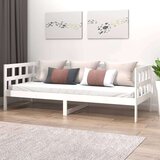  Dnevni ležaj bijeli od masivne borovine 90 x 190 cm Cijene