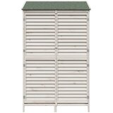  Vrtna Šupa Bijela 106 x 56 x 176,5 cm Čvrsto drvo jele | shoptok.hr