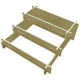 vidaXL Sadilica s 3 razine 90 x 90 x 35 cm od impregniranog drva | shoptok.hr