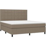  Krevet s oprugama i madracem smeđesivi 180x200 cm tkanina | shoptok.hr