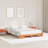 vidaXL Okvir za krevet Waks smeđa Čvrsta borovina 140 x 200 cm | shoptok.hr