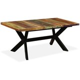  Blagovaonski stol od masivnog obnovljenog drva i čelika 180 cm | shoptok.hr