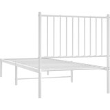 Metalni okvir za krevet s uzglavljem bijeli 80x200 cm | shoptok.hr