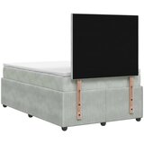  LED okvir za krevet s madracem Svjetlosiva 120 x 190 cm Baršun | shoptok.hr