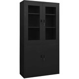 vidaXL uredski ormarić crni 90 x 40 x 180 cm čelični | shoptok.hr