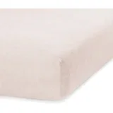 svjetlobež plahta s gumicom s visokim udjelom pamuka Ruby, 120/140 x 200 cm