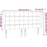  Uzglavlje s ušima svjetlosivo 163x23x118/128 cm obaršunasti | shoptok.hr