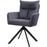 Hom`in naslanjač, kovina, tekstil črna, temno siva | Shoptok.si