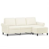 vidaXL Trosed s stolčkom za noge krem 180 cm žamet Cene