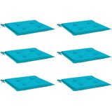 Jastuci za vrtne stolice 6 kom tirkizni 50x50x4 cm od tkanine | shoptok.hr