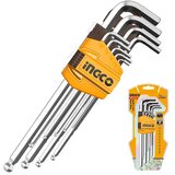 Ingco Set imbus loptastih ključeva 1,5mm-10mm, dugački Cene