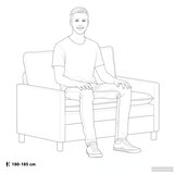 SOFA Svjetlosiva 126 x 81 x 87,5 cm Baršun | shoptok.hr