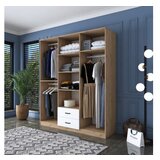 Hanah home BA113 - 2337 walnutwhite wardrobe | Eponuda.com