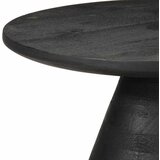  Pomoćni stol crni Ø50x40 cm Puno drvo Mango | Shoptok.si