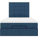 vidaXL Otomanski okvir kreveta s madraca plavi 120x200cm od tkanine | shoptok.hr