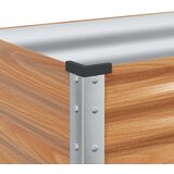  Vrtna saksija Svijetlosmeđa 100 x 45 x 90 cm Cinkani čelik | shoptok.hr