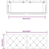  Jastuk za uzglavlje ružičasti 140 cm baršunasti | shoptok.hr