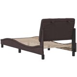 vidaXL Okvir za krevet bez madraca tamnosmeđi 90 x 190 cm od tkanine | shoptok.hr