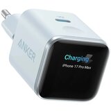 Anker Nano 45W putni zidni punjač sa ekranom, USB-C port, plavi u