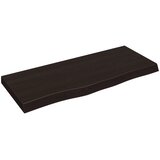  Zidna polica tamnosmeđa 100x40x(2-6) cm od obrađene hrastovine | shoptok.hr