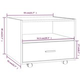 Stolić za kavu bijeli 55x55x40 cm od konstruiranog drva | shoptok.hr