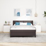  Postelja boxspring z vzmetnico Temno rjava 140 x 200 cm, (5000124044) | Shoptok.si