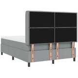  LED Box Spring Krevet Svijetlo siva 140 x 190 cm tkanina | shoptok.hr