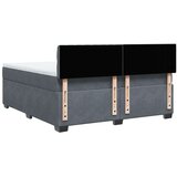 vidaXL Krevet s oprugama i madracem tamnosivi 180x200 cm baršunasti | shoptok.hr