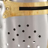  Replika srednjovjekovne križarske kacige LARP srebrna čelična | shoptok.hr