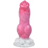 Buldog - pasji penis dildo - 17 cm (roza)