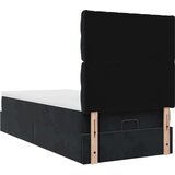 vidaXL Otomanski okvir kreveta s madracima crni 90x190cm baršunasti | shoptok.hr