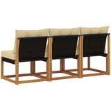 3 3 kom. Vanjska srednja sofa Masivno bagremovo drvo, Tekstilen | shoptok.hr