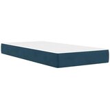 Okvir kreveta s madracem Zidne s uzglavljem 2 pcs Plava Baršun - Plava 90 x 200 cm | shoptok.hr
