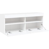 Zidni TV ormarić s LED svjetlima bijeli 100x30x40 cm | shoptok.hr