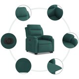  Električni naslonjač na podizanje tkanina tamnozeleni | shoptok.hr