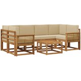  Set vanjskih sofa 7 pcs Prirodna i bež Poliester | Shoptok.si