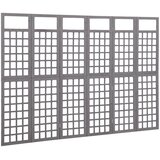 Sobna pregrada / rešetka sa 6 panela jelovina 242,5x180 cm siva | shoptok.hr