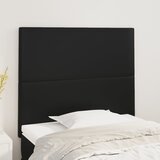 vidaXL Posteljno vzglavje 2 kosa črn 100x5x78/88 cm umetno usnje Cene